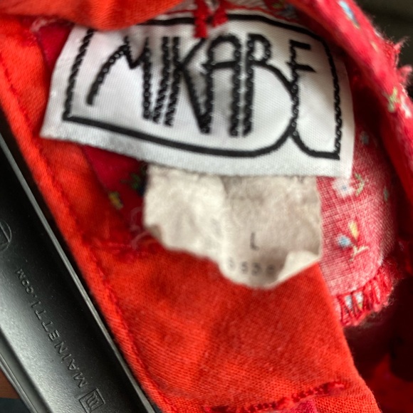 Vintage red long skirt size Large - Picture 4 of 4